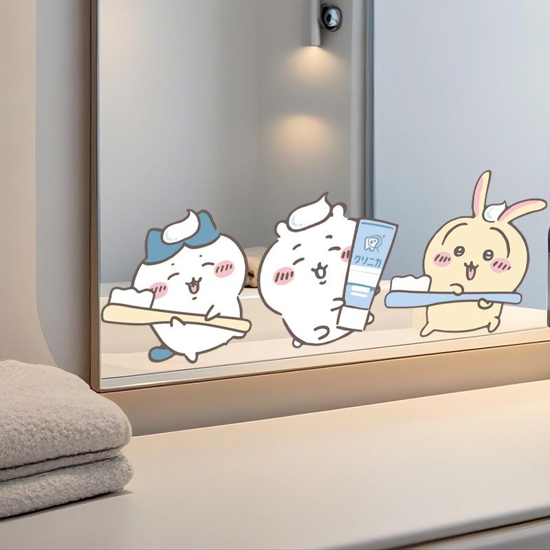 Tiny Home Bathroom Kit - Горячая новинка: Наклейки-зеркала Chiikawa с сильным
