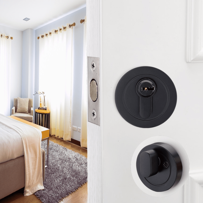Home Bathroom Lock - Бесшумный круглый замок с защитой от