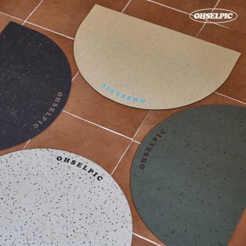 Zara Home Bathroom Mat - 1 шт. Современный полукруглый коврик для