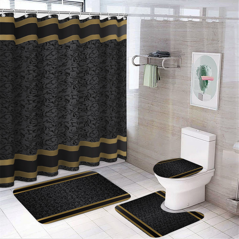 Роскошный черный и золотой наб – обзор и цена Zara Home Bathroom Mat
