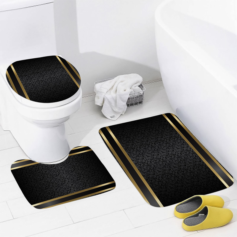 Роскошный черный и золотой наб – обзор и цена Zara Home Bathroom Mat